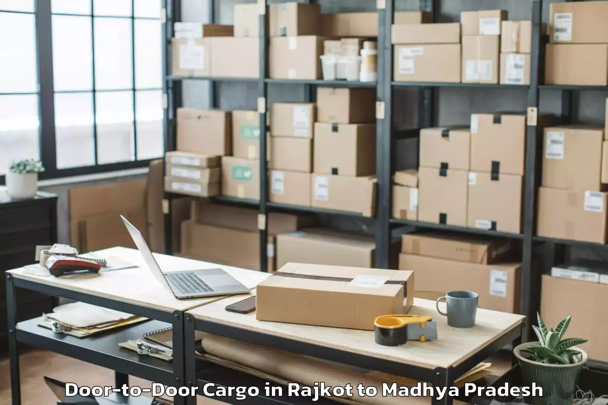 Easy Rajkot to Jhabua Door To Door Cargo Booking